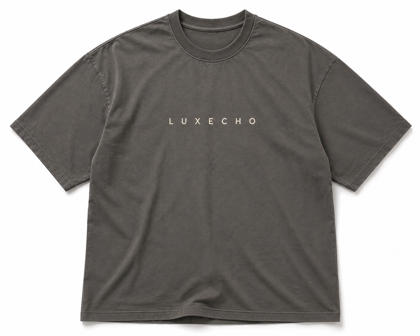 LUXECHO Signature Oversized T-Shirt – Charcoal Grey