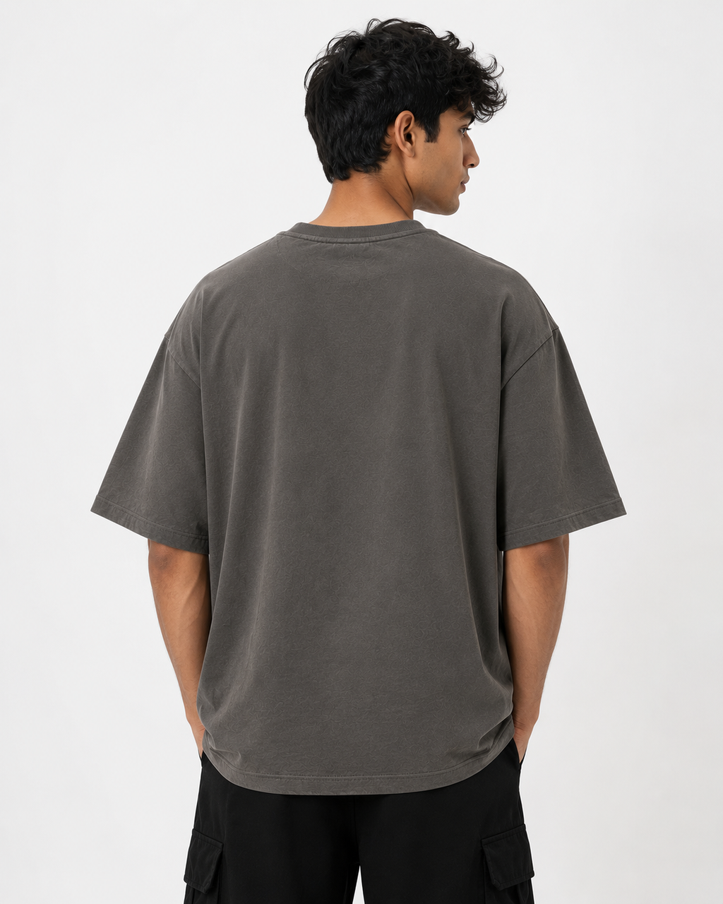 LUXECHO Signature Oversized T-Shirt – Charcoal Grey
