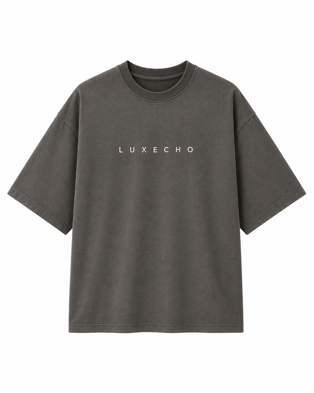 LUXECHO Signature Oversized T-Shirt – Charcoal Grey